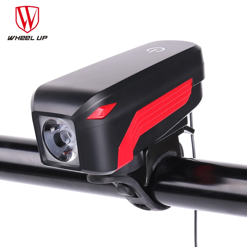 

WHEEL UP Bike Bicycle Horn Headlight USB Rechargeable LED Lamp IPX5 350 Lumens Cycling Headlight With Horn Handlebar Flashlight