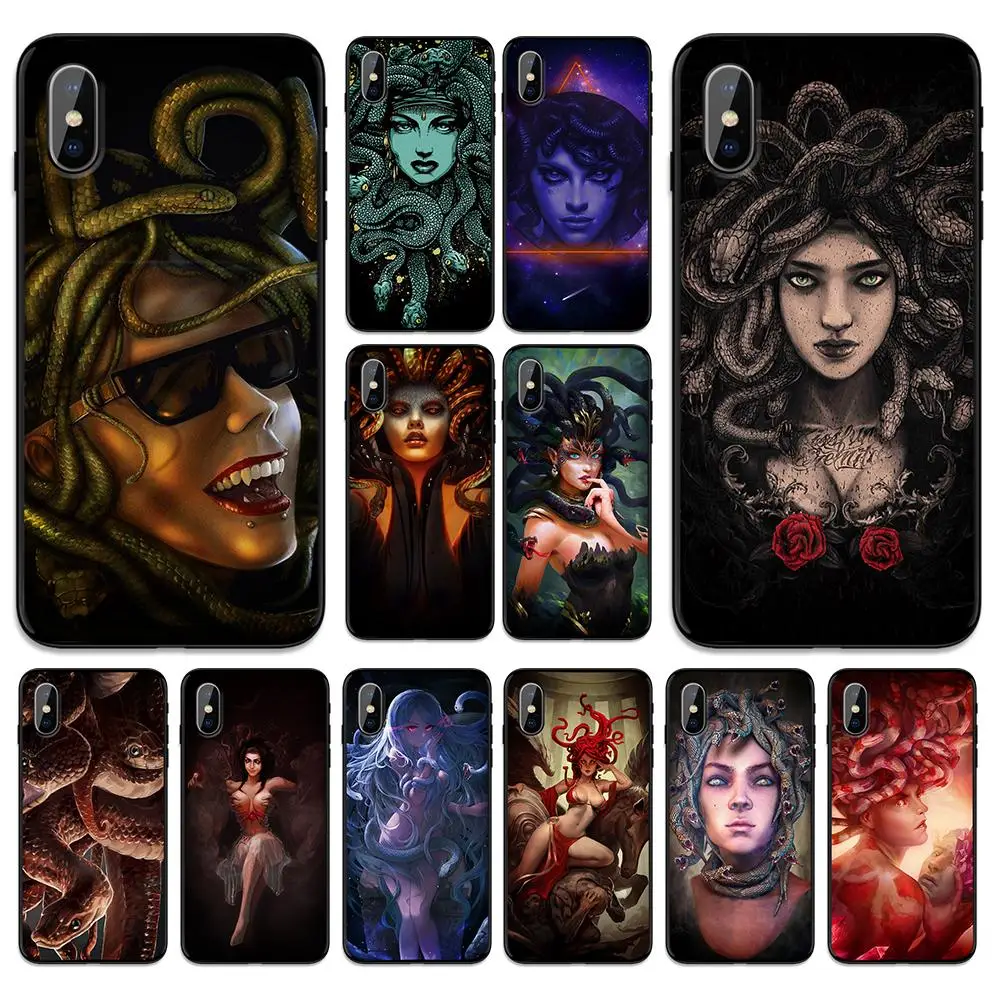 Сексуальная и красивая ведьма Медуза Мягкий ТПУ чехол для Apple iPhone 6 6S 7 8 Plus 5 5S SE X XS