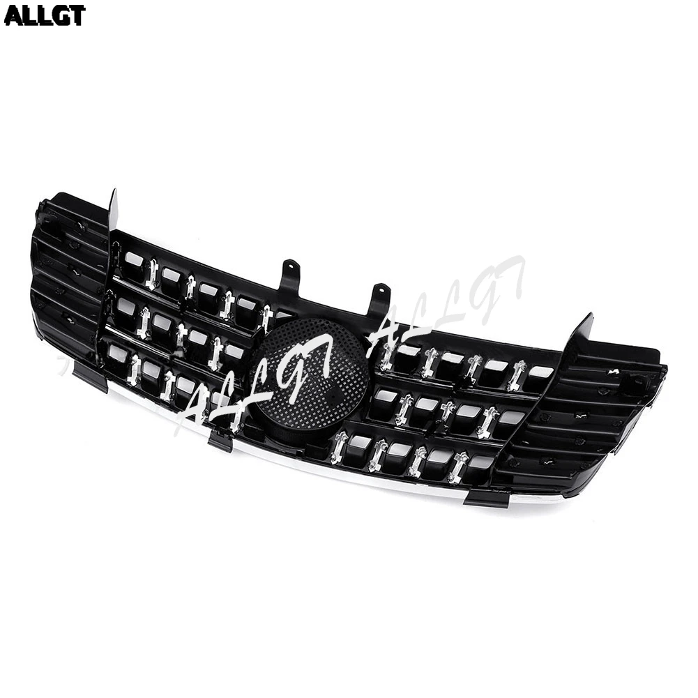 Передняя решетка бампера гриль для Mercedes-Benz W164 ML300 ML350 ML500 2006 2007 2008 ABS черный