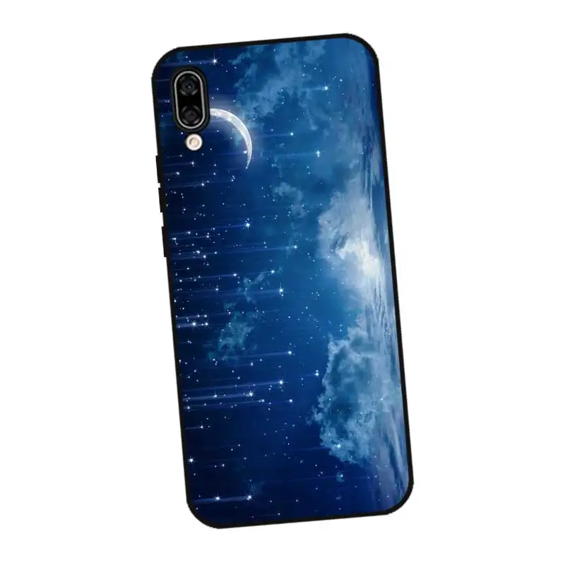 N395 небесно-черный силиконовый чехол для huawei Honor 6A 6C 6X 7C 7X8 Lite Pro |