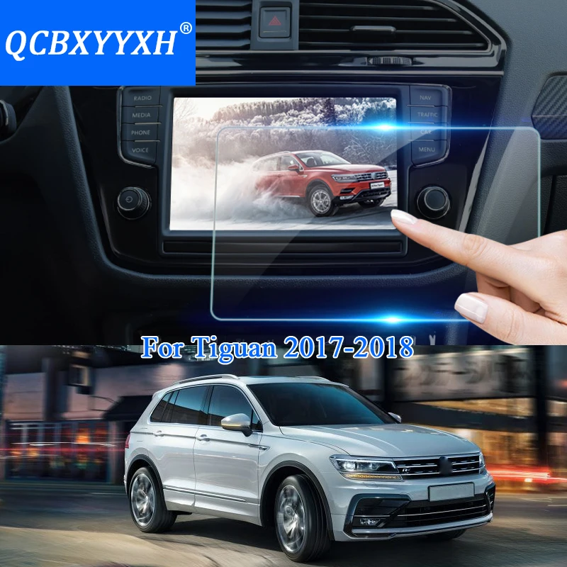 QCBXYYXH автомобильный стиль gps Навигация экран стекло защитная пленка для Volkswagen Tiguan контроль ЖК-экрана автомобиля стикер