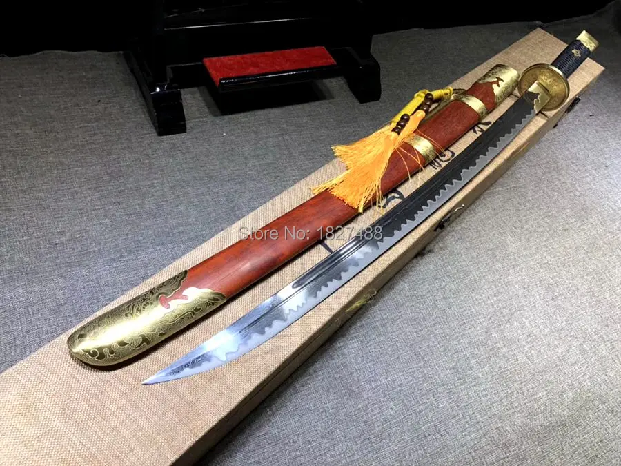Закаленная складная бритва из дамасской стали острый Китайский кунг-фу защитный