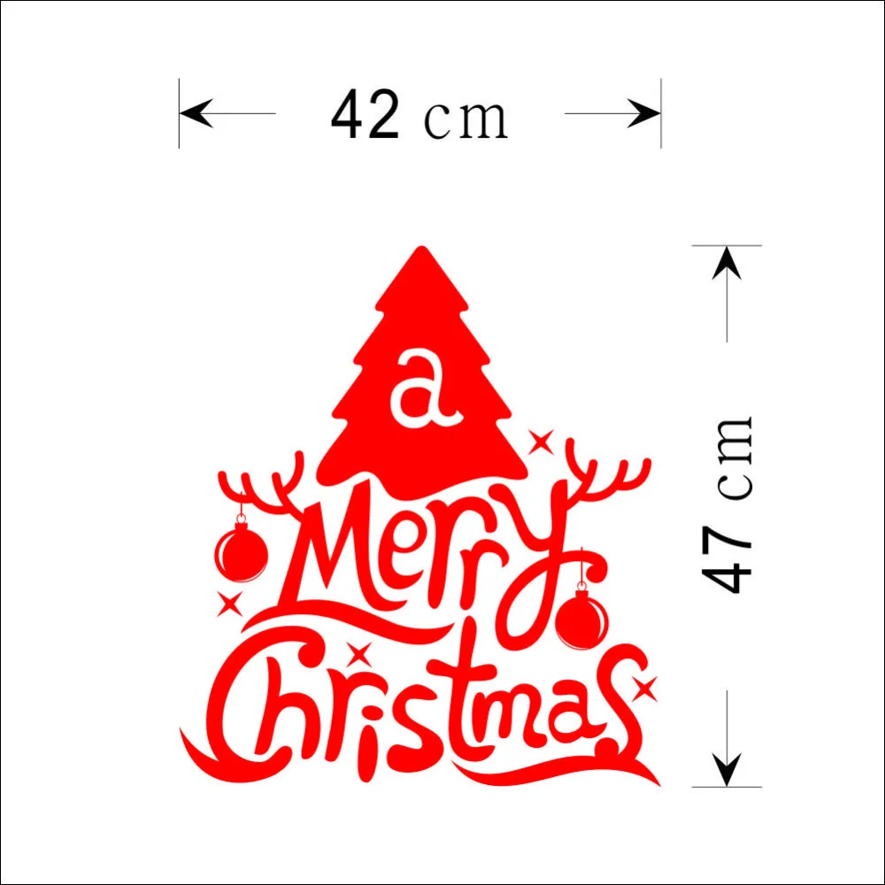 Рождественские украшения наклейки на стену для спальни обои гостиной домашний