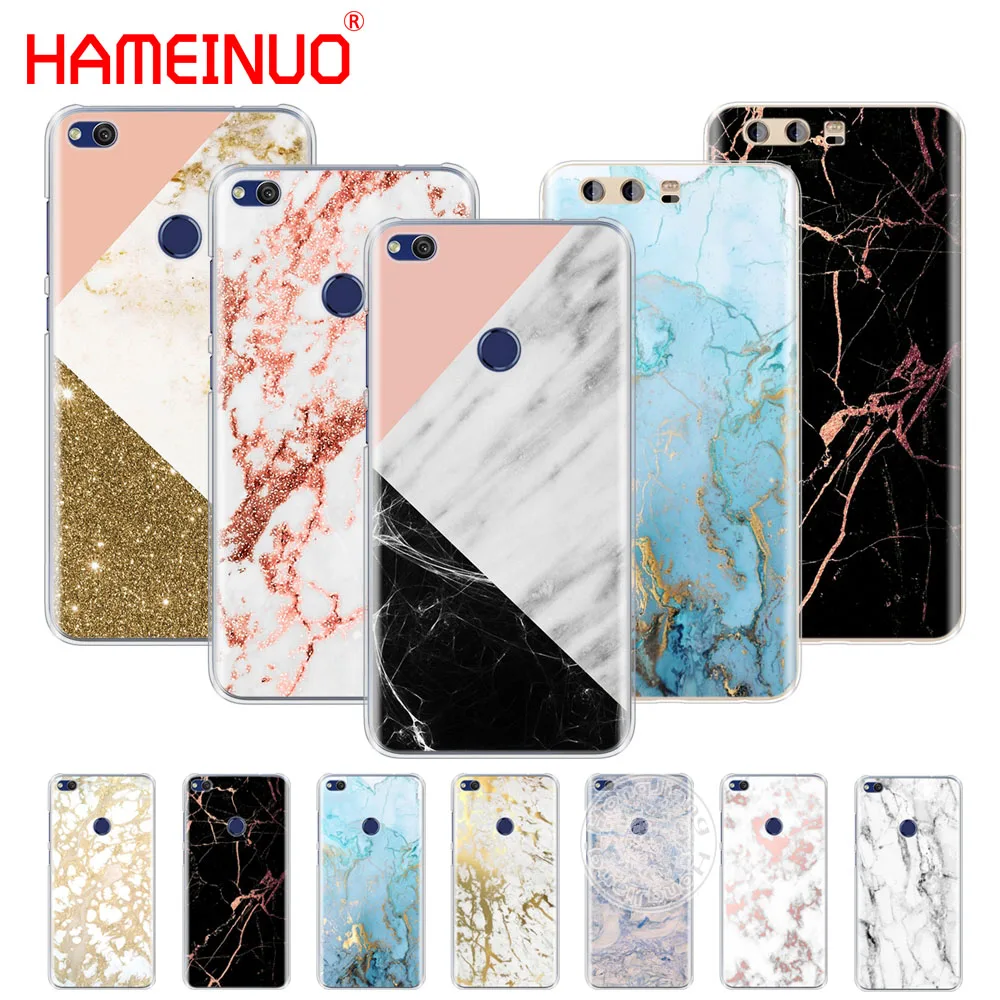 HAMEINUO чехол для телефона с золотым мраморным коллажем huawei Ascend P7 P8 P9 P10 lite plus G8 G7 honor 5C