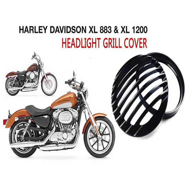 Мотоцикл фара Гриль Крышка 5 3/4 "для Sportster 48 XL883 XL 1200 1994-2014 ЧПУ Алюминиевый черный |
