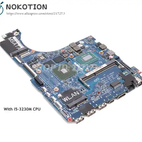 NOKOTION для Dell XPS 15 L521X материнская плата для ноутбука 15,6 дюймов SR0WX I5-3230M CPU QBL00 LA-7852P CN-0NM71J 0NM71J