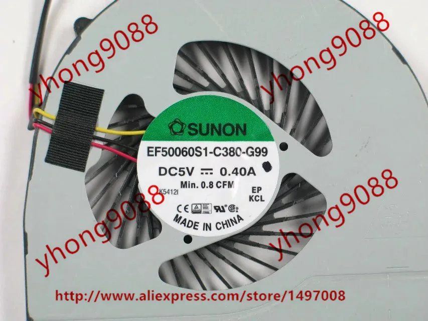 SUNON EF50060S1-C380-G99 DC 5V 0.40A 3-жильный Сервер вентилятор охлаждения ноутбука | Компьютеры