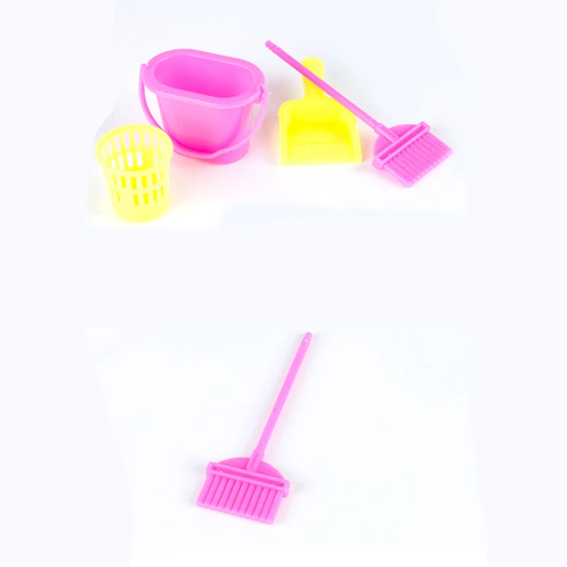 4 шт./компл. чистящие средства игрушки веник ведро для мусора лопатой мусорный бак