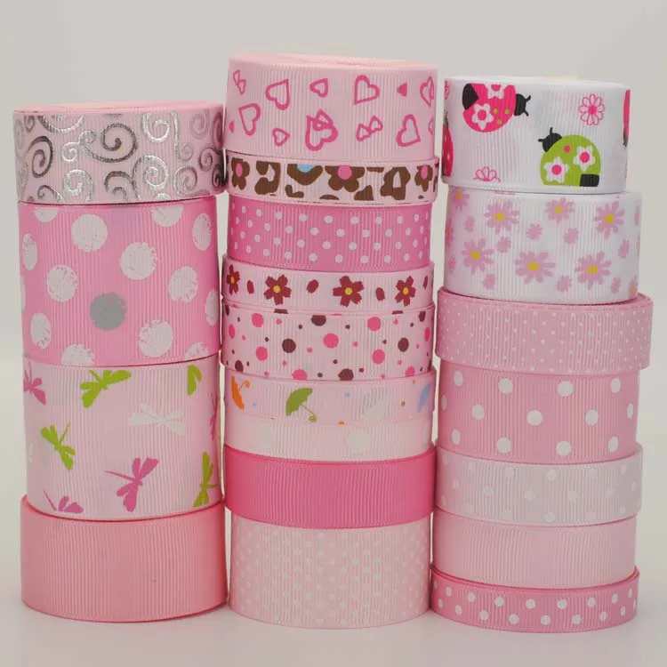 Атласная лента новый набор 20 видов с ярким цветочным принтом|ribbon tape|satin ribbonribbon free