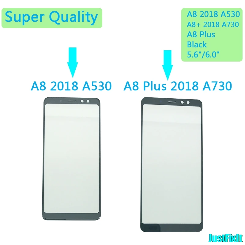 Для SAMSUNG Galaxy A8 2018 A530 A530F A530DS Plus A730 A730F A730DS дисплей внешнее стекло объектив замена