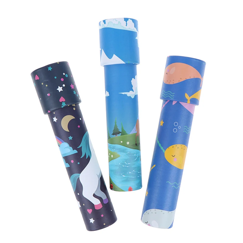 1Pc 19cm Rotating Kaleidoscope Imaginative Cartoon Prince Children Interactive Logical Magic Classic Educational Toys for Kids | Игрушки и