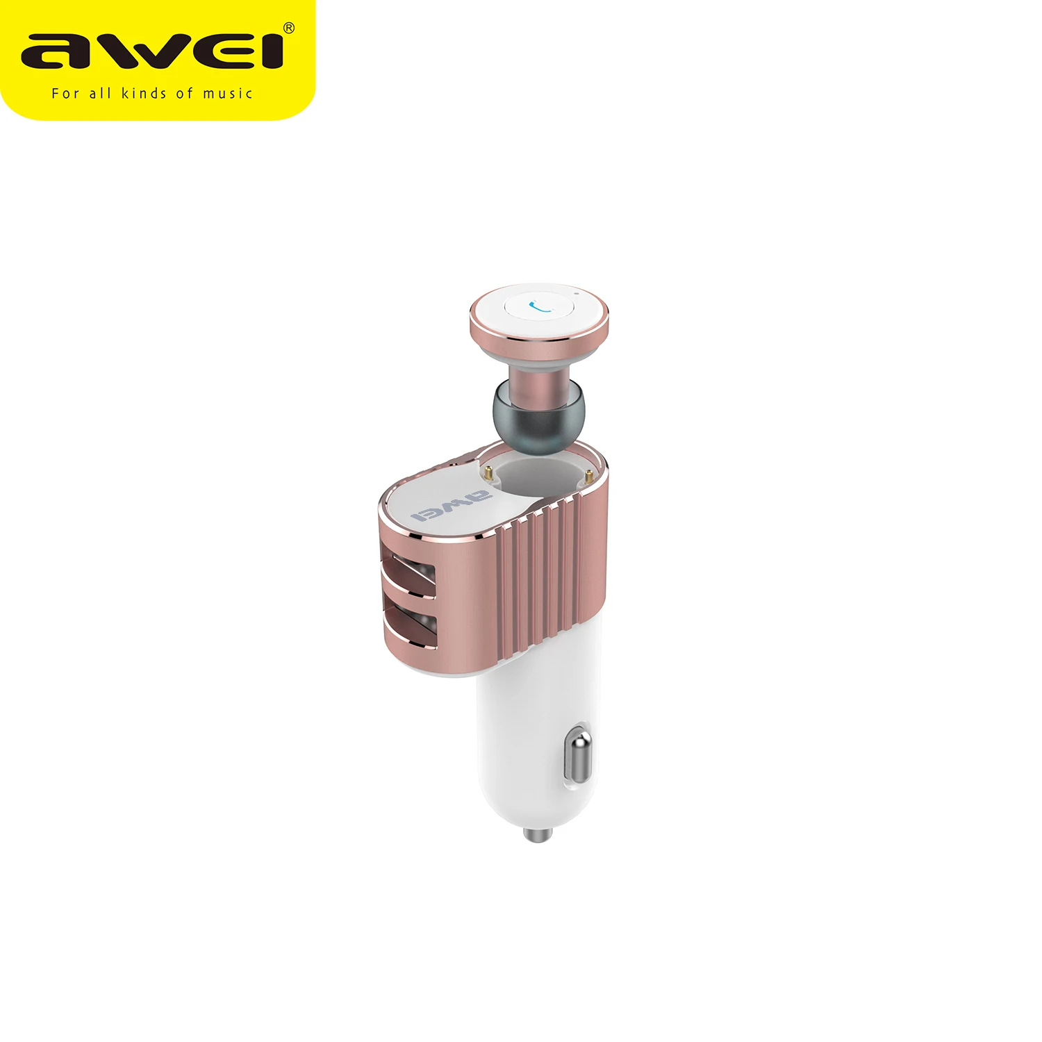 Четкость AWEI 871BL Bluetooth V4.1 наушники с микрофоном Беспроводной Бизнес гарнитура Dual USB