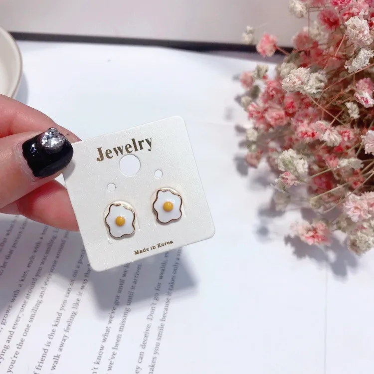 eggs garlic food drop glaze earrings Hypoallergenic fadeless alloy fashion jewelry stud women gift | Украшения и аксессуары
