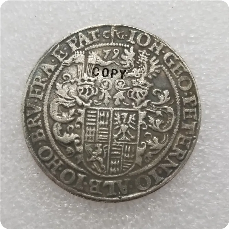 Медаль Mediaval 1/4 Thaler 1579 Masfeld Eisleben копия памятных монет Реплика коллекционные