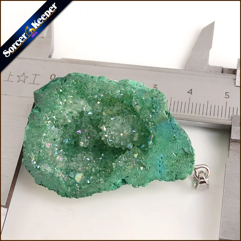Подвеска из натурального минерального кристалла Druzy Drop маятник Чакра Подвески