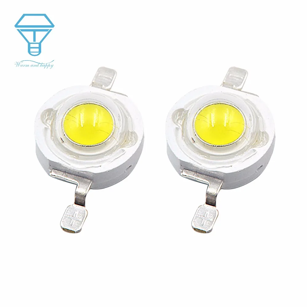 200pcs 500pcs lot 1W 3W Watt White 1W 30mil Full Power flashlight DIY LED Lamp bead LED Light bulb LED Chip Carlight Downlight