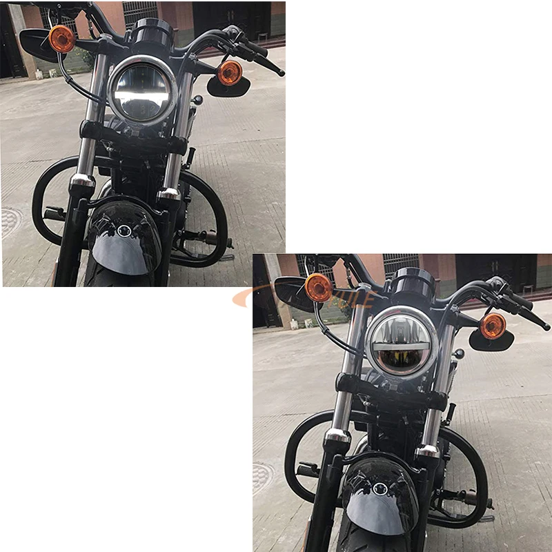 5,75 дюйма 36 W Светодиодный круглая фара для мотоцикла Wide Glide XL1200X FXDX семьдесят два фар светодиодный 5 3/" фары