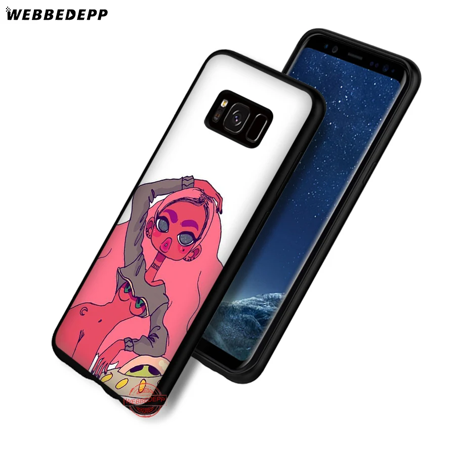 WEBBEDEPP модный мультяшный сексуальный черный мягкий чехол из ТПУ для Samsung A3 A5 A6 A7 A8 A9