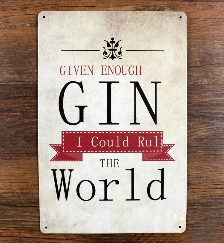 Новое поступление &quotGIN World&quot Винтажная картина для бара настенная