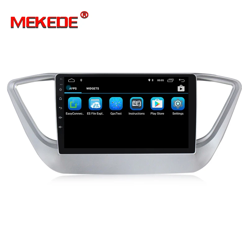MEKEDE HD 1024x600 автомобильный Радио Мультимедиа Видео плеер навигация gps Android для hyundai solaris no dvd 2 din verna