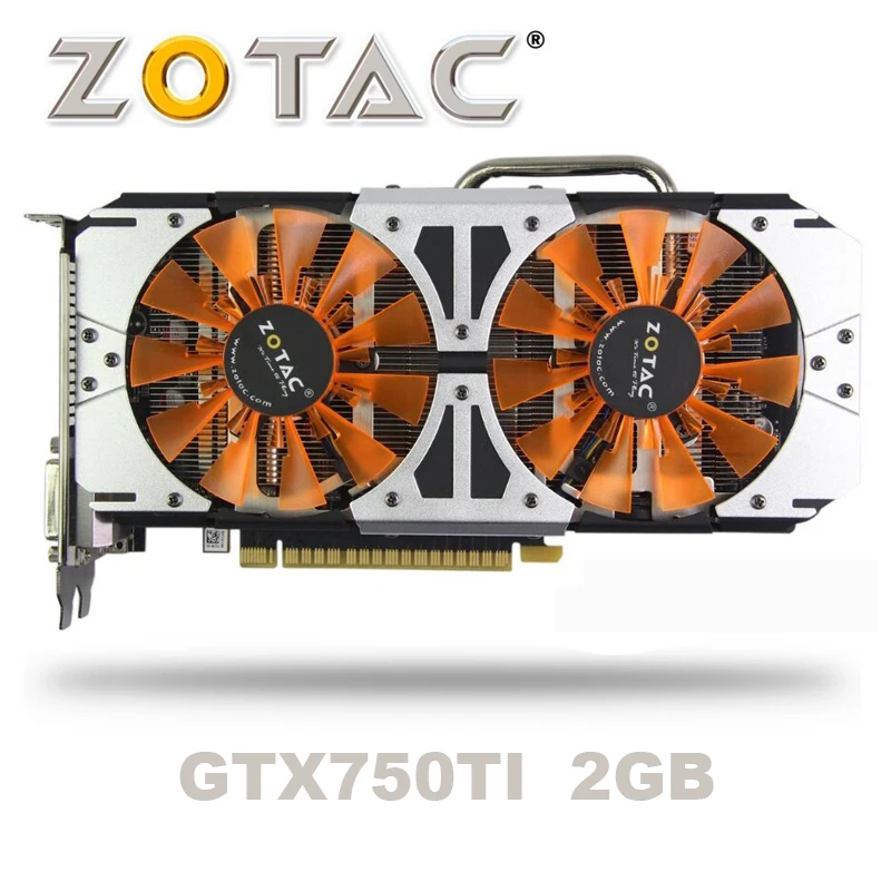 ZOTAC GTX 750TI OC 2GB GTX750TI 2G D5 DDR5 128Bit PC настольные видеокарты PCI Express 3 0 компьютерная