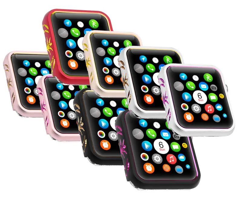 Хохлатый чехол для Apple Watch band 42 мм/38 мм iwatch 3/2/1 анти-осень рамка алюминиевый сплав защитный экран протектор оболочки