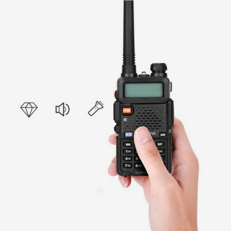 BaoFeng иди и болтай Walkie Talkie “иди UV 5R двухстороннее радио CB Baofeng UV5R 128CH 5W VHF UHF 136 174 МГц &