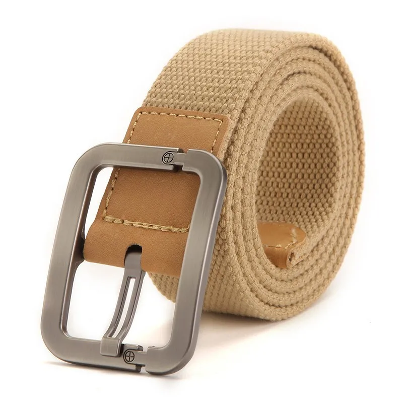 TESHI PATEHot new leisure wild male pin buckle belt canvas men Jeans with the trend of personality Designer thick durable design |
