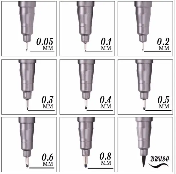 STA 1 шт. черная тонкая маркерная ручка для набросков пигментный лайнер Pigma Micron