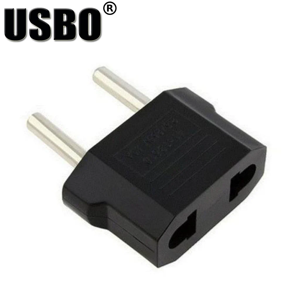 Поставка Черного 6/10A 250V Универсальный дорожный переходник UK/US/AU/EU(4,0/4,8 мм) 2 шпильки малой мощности адаптера переменного тока с американской вилки на европейскую розетку