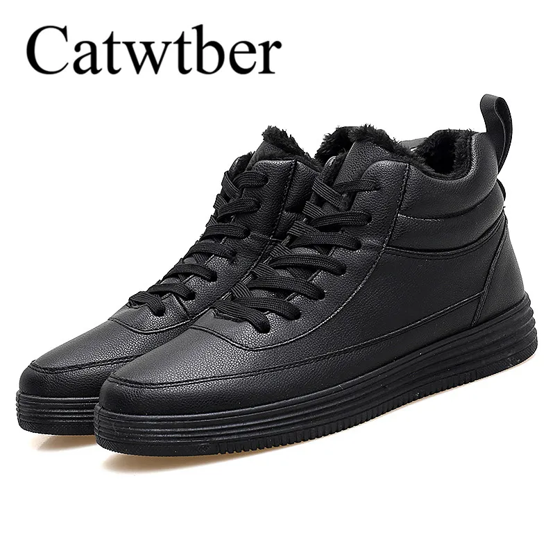 Catwtber открытый Мужские ботинки модные мужские полусапоги теплые зимние кроссовки