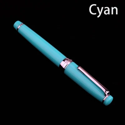 Cyan 1 шт. розовый/синий/голубой дополнительный тонкий наконечник 0,38 мм авторучка Delike NewMoon EF студенческие пишущие ручки канцелярские товары школьные принадлежности - Цвет: Cyan