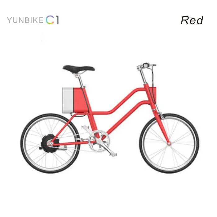 Red YUNBIKE C1 электрический велосипед, литиевая батарея питания велосипеда, два колеса вместо ходьбы Электрический взрослый велосипед - Цвет: Red