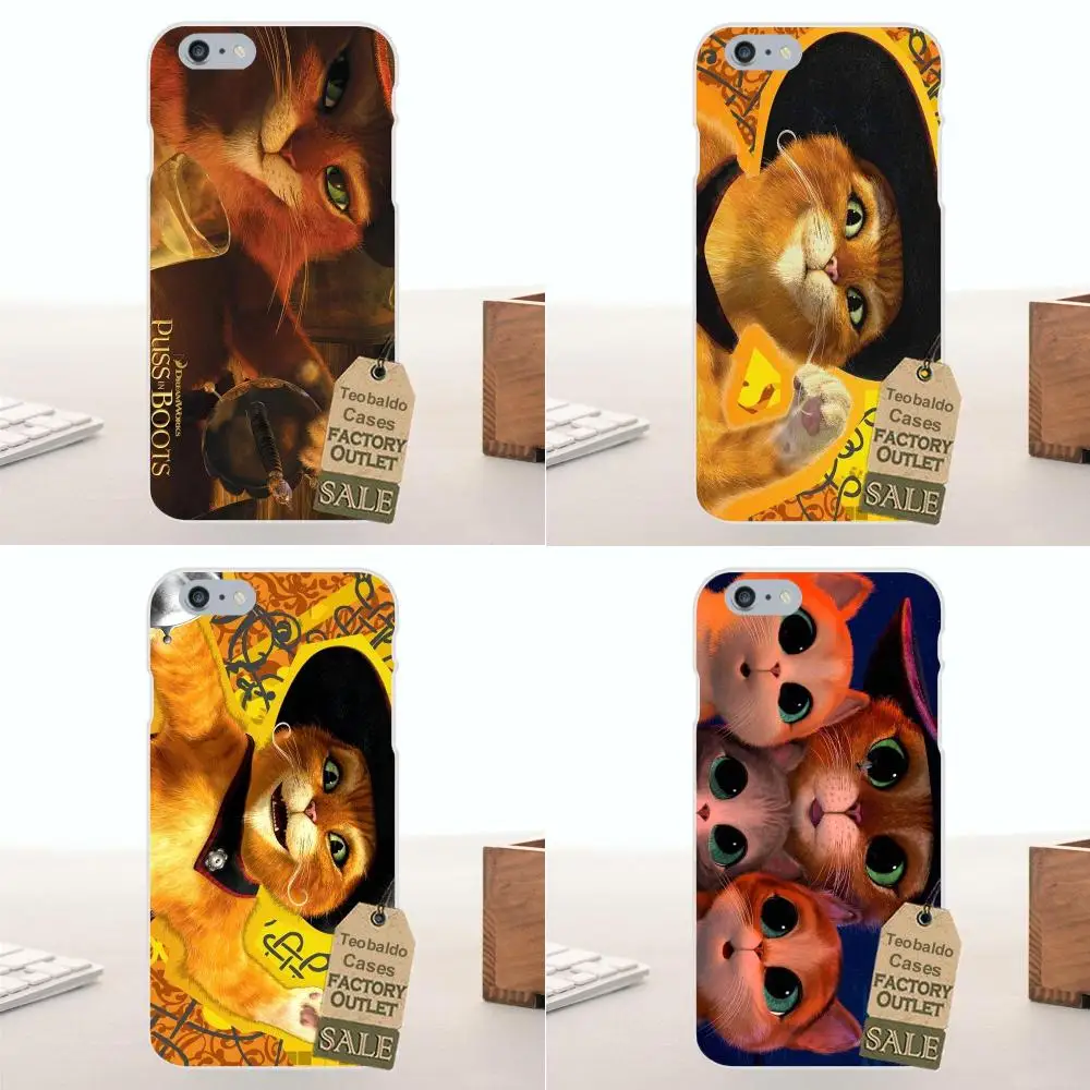 Мягкий защитный чехол для Galaxy Alpha Core Prime Note 2 3 4 5 S3 S4 S5 S6 S7 S8 mini edge Plus Shrek Puss In