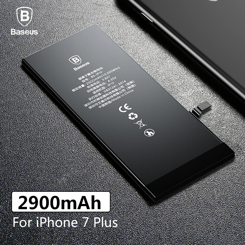 Аккумулятор Baseus большой емкости 2900 мАч для телефона iPhone 7 Plus внутренний аккумулятор Замена для iPhone 7G Plus