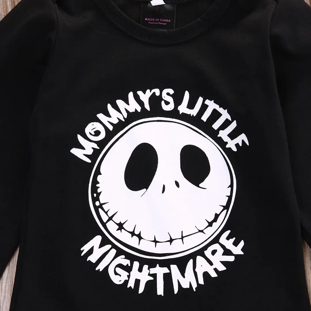 2017 модная детская одежда для новорожденных топы с черепами маленьких мальчиков и