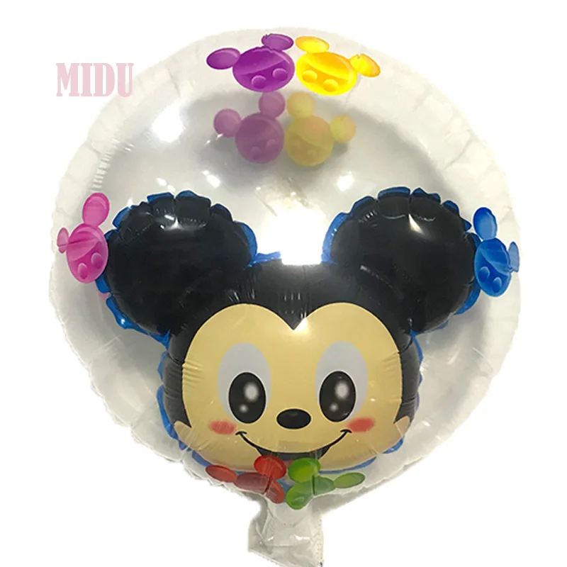 День рождения Надувные шары mickey Minnie Мышь воздушный шар прозрачные Микки и Минни Маус бальное свадебное украшение детские игрушки шары подарок