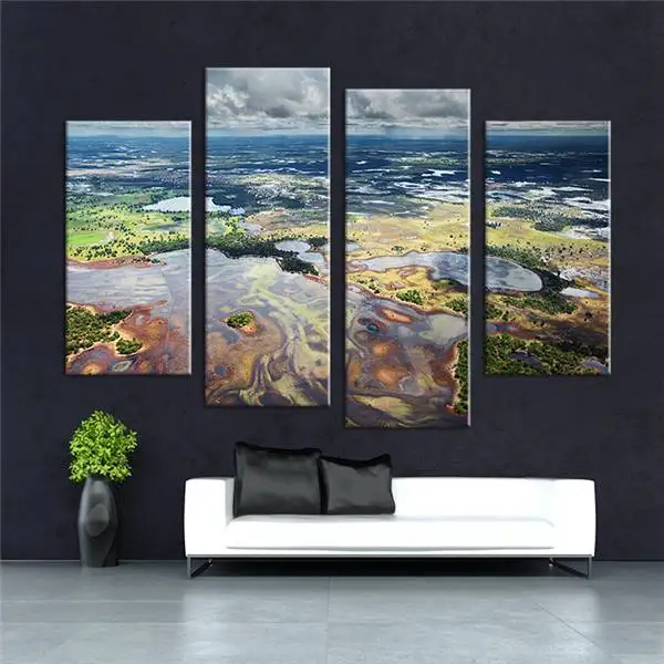 Комплект из 4 предметов исследовать арт настенная живопись Печать на холсте для