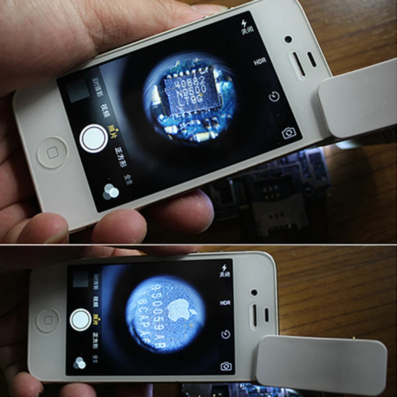 Универсальный мобильный телефон микроскоп макрообъектив 60X оптический зум Лупа