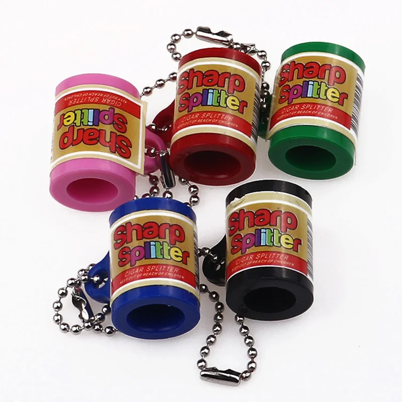 

20 Pcs/Lot Plastic Tobacco Cigar Cutter Knife Scissors with Key Ring Chain Portable Cutter Tools Smoking Accessories Height:12MM