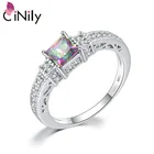 CiNily Created Mystic Zircon Cubic Zirconia Silver Plated Ring Wholesale Hot Sell for Women Jewelry Gift Ring Size 5-12 NJ5970