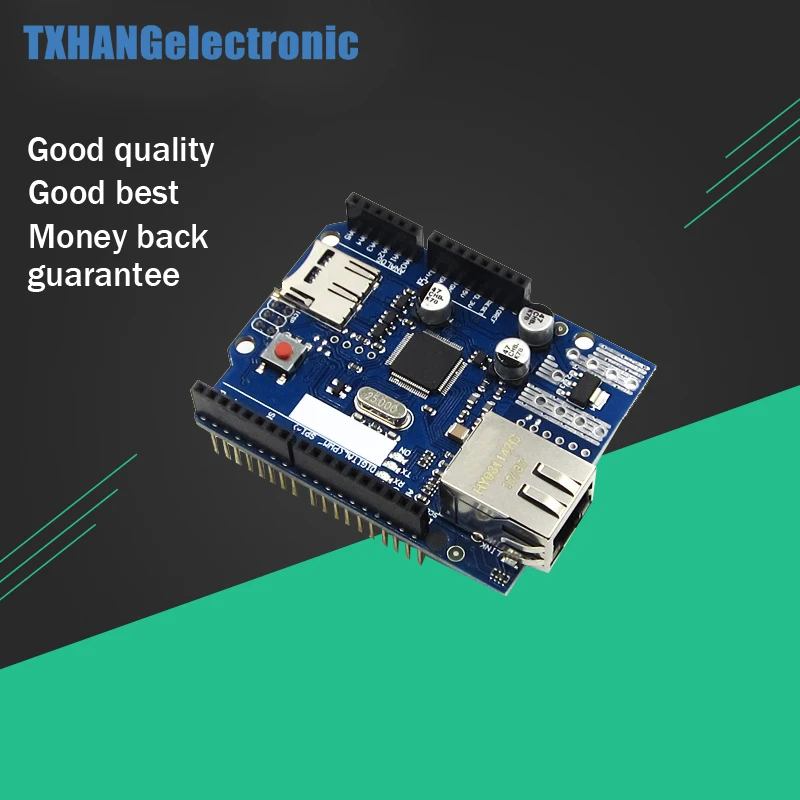 Ethernet щит W5100 R3 Поддержка PoE для Arduino UNO Mega 2560 Nano | Электронные компоненты и