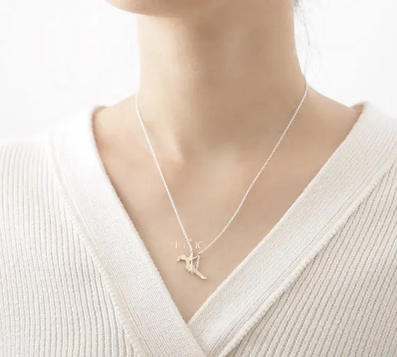 Цепочка с подвеской в виде маргариток маленькое Простое Повседневное