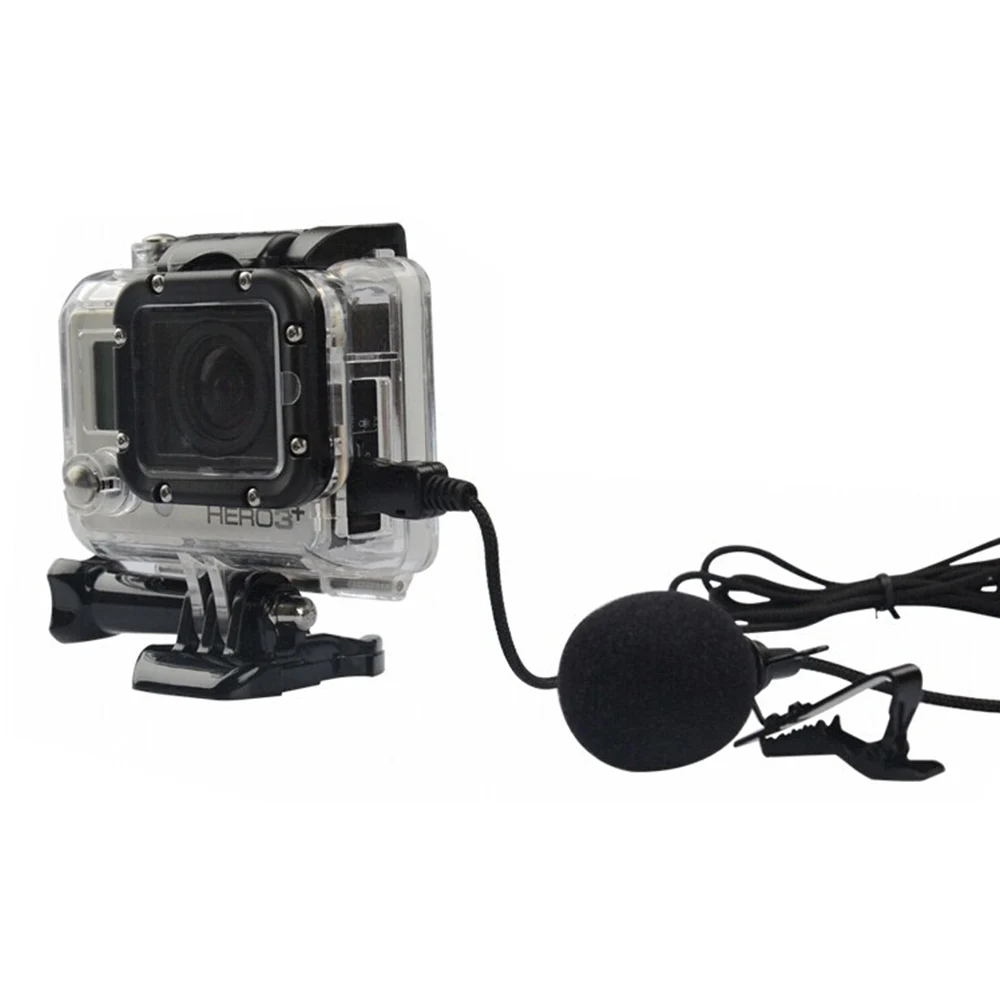 AIYIMA мини микрофон Профессиональный USB внешний с зажимом для воротника GoPro Hero 3 + 4