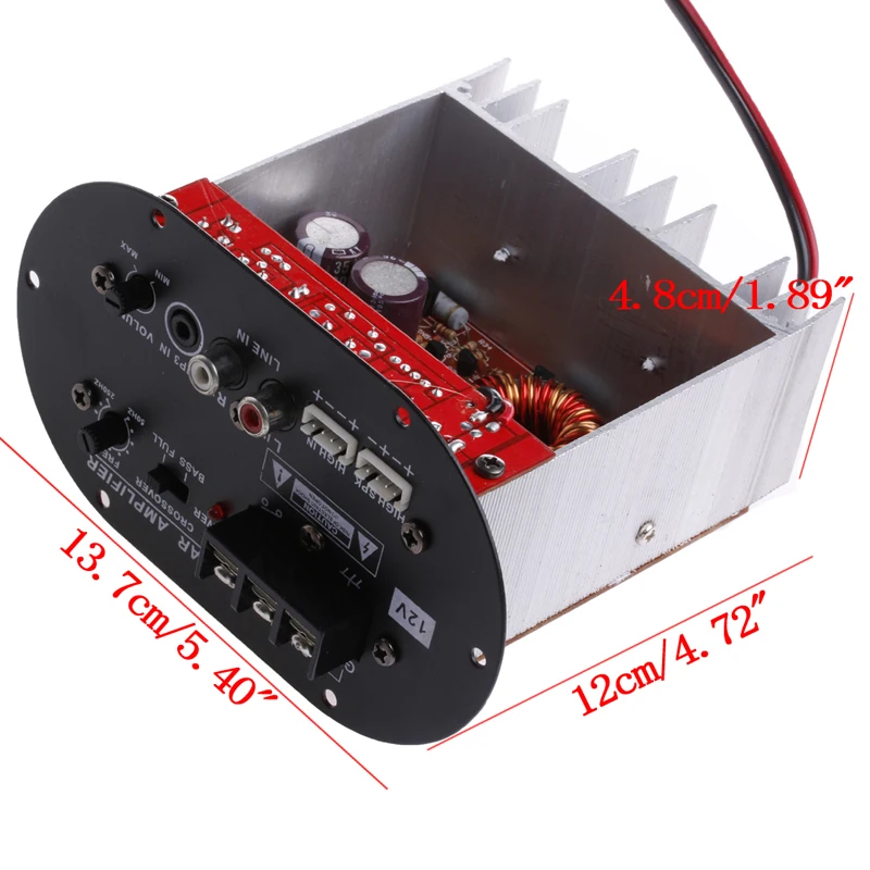 

OOTDTY 120W 8-12" Core Tube 12V Car Tritone /Pure Bass Amplifier Board