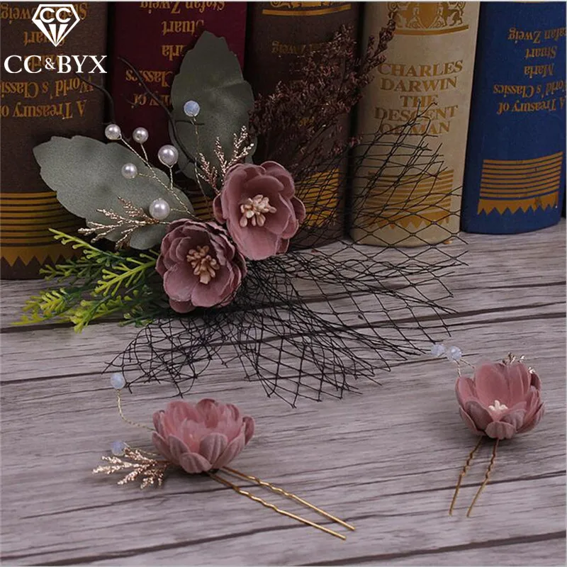 CC украшения для волос Тиара Свадебные аксессуары шт. 3 набор шпильки ручной