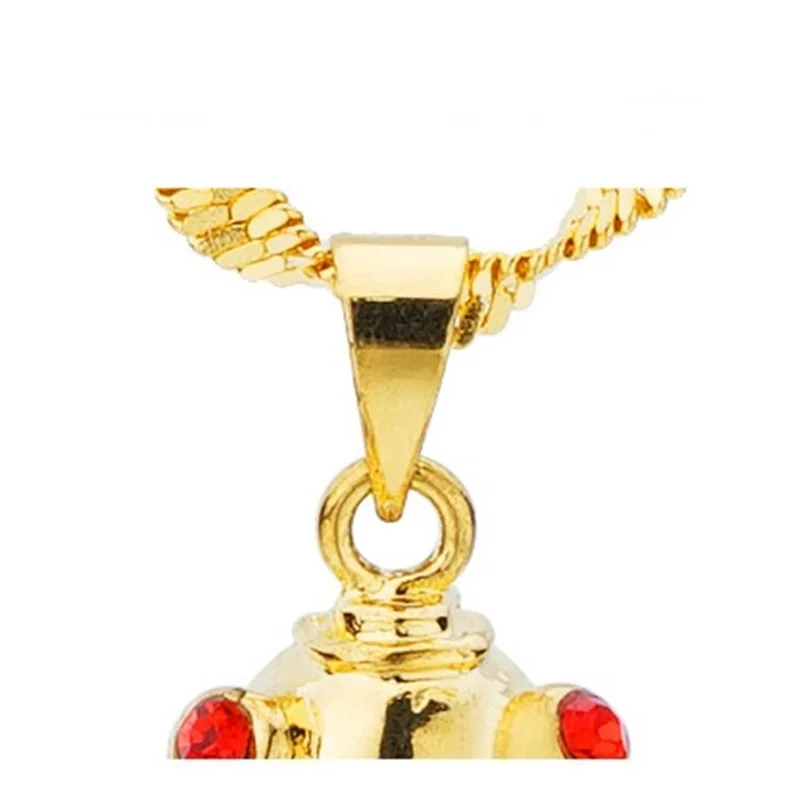 OMHXFC Wholesale European Fashion Woman Man Unisex Party Birthday Wedding Gift Goldfish Zircon 18KT Real Gold Charm Pendant PN94 | Украшения