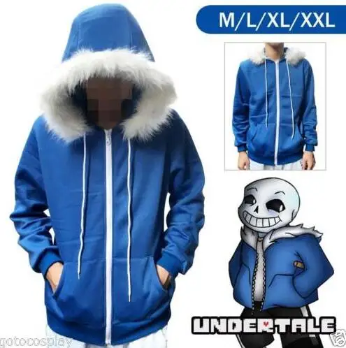 Undertale Sans/синее пальто Куртка для костюмированной вечеринки Костюм унисекс