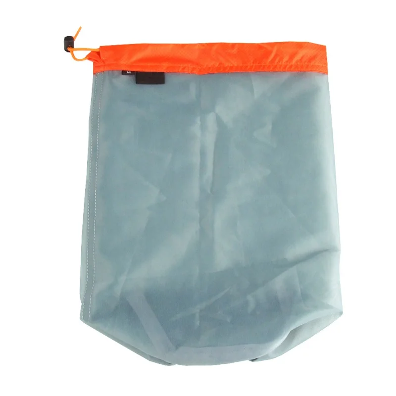 Orange M 34cmX15cm S-XXL Ультралегкая Спортивная Сетчатая Сумка для хранения на завязках, походный мешок для альпинизма, мешок на завязках, сумка для стирки, Новые переносные сумки - Цвет: Orange M 34cmX15cm