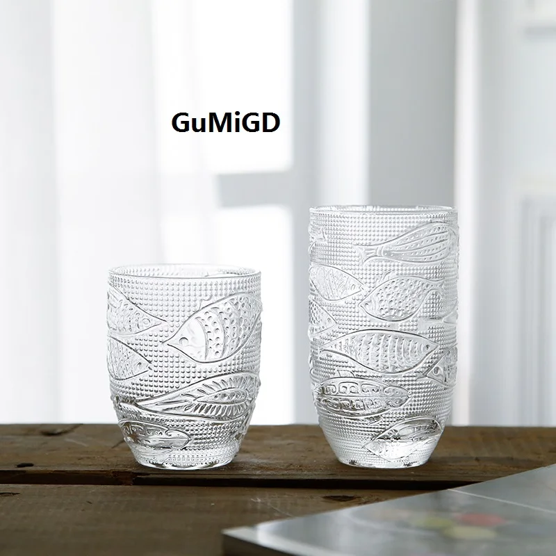 Стеклянная ретро чашка в виде рыбы домашняя лимонная питьевое стекло|Другие